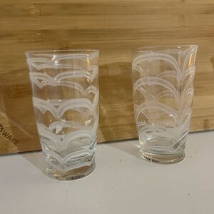 Elegant White Glass Tumblers Anthropologie kitchen